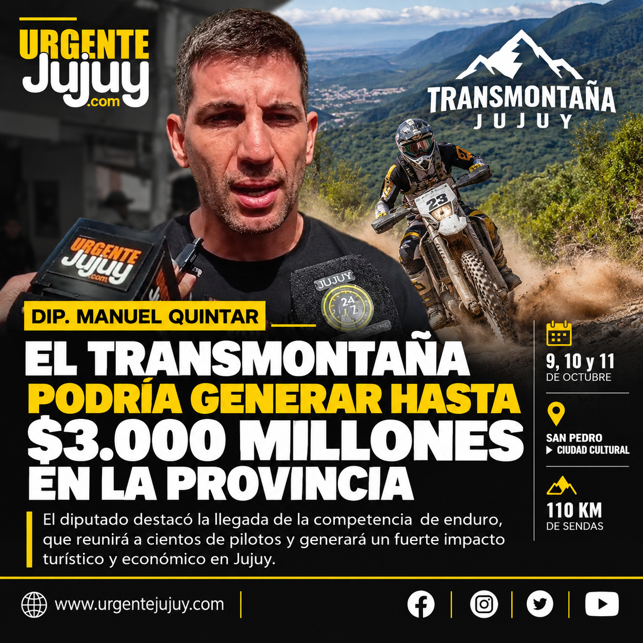 Quintar destacó el impacto del Transmontaña en Jujuy: estiman un movimiento de hasta $3.000 millones